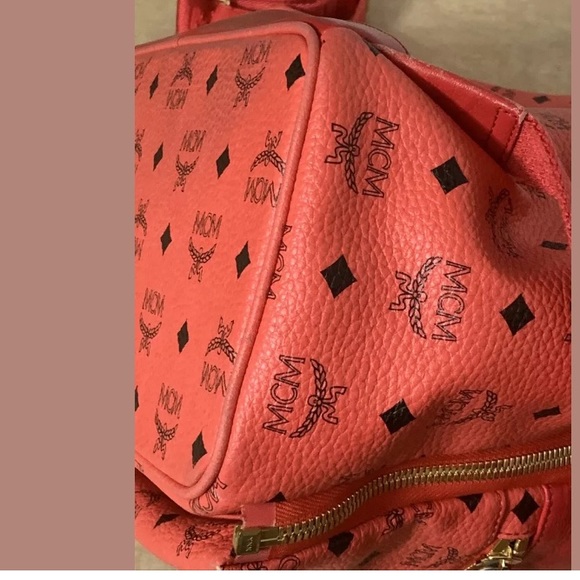 MCM Red Dual Stark Visetos Backpack main image 12